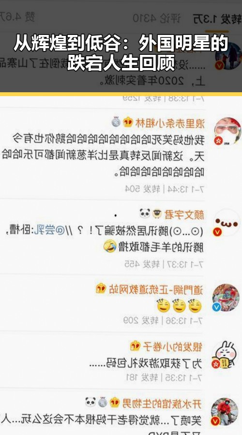 从辉煌到低谷：外国明星的跌宕人生回顾